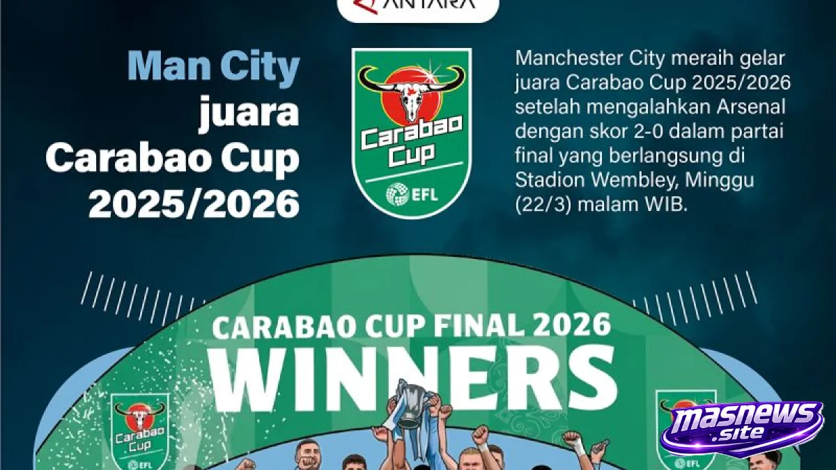 Arsenal Bertekuk Lutut! Manchester City Resmi Angkat Trofi Carabao Cup 2026