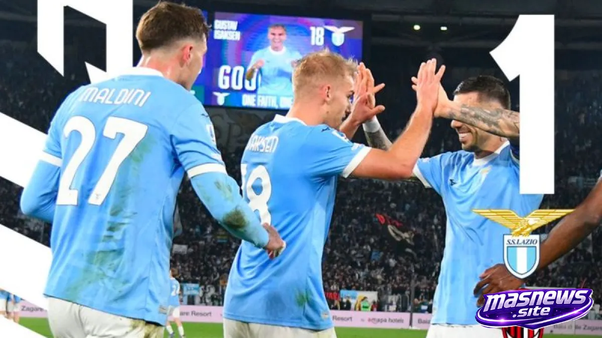 Milan Tumbang! Gol Isaksen Bawa Lazio Bungkam Rossoneri di Olimpico